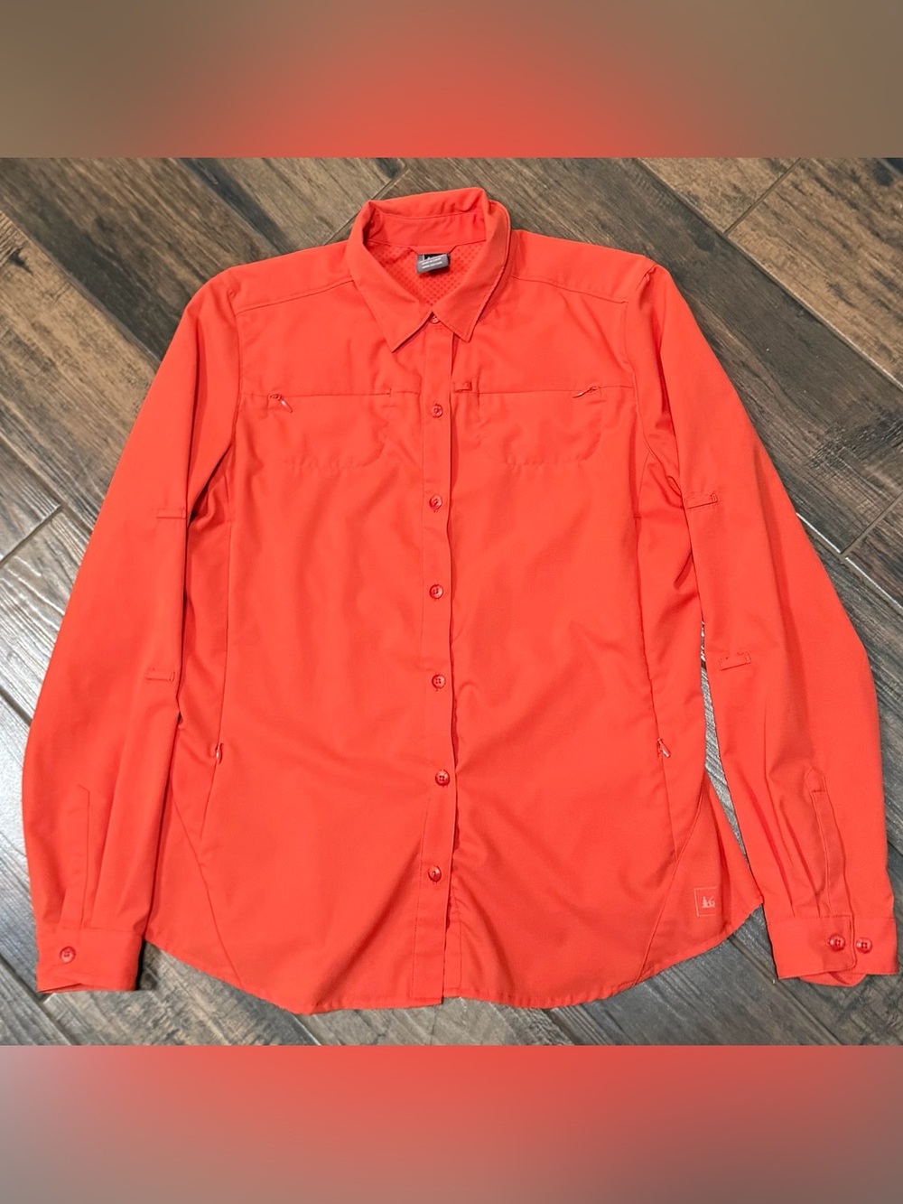 REI Sahara Long Sleeve Button Down Sz M